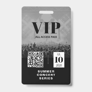 VIP All Access QR Code evenementenbadge Badge