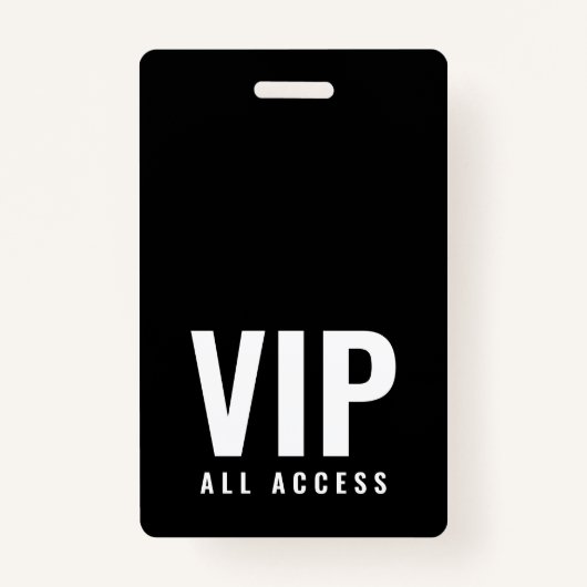 VIP All Access QR Code Event Foto ID Badge (Voorkant)