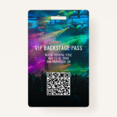 VIP All Access QR Code Event Foto ID Badge (Achterkant)