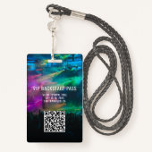 VIP All Access QR Code Event Foto ID Badge (Achterkant met draagriem)