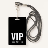 VIP All Access QR Code Event Foto ID Badge (Voorkant met draagriem)