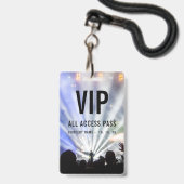 VIP All Access QR Code Pass Concert Badge (Front with Lanyard)