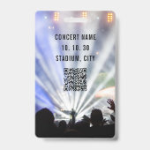 VIP All Access QR Code Pass Concert Badge (Back)
