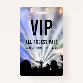 VIP All Access QR Code Pass Concert Badge