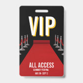 VIP All Access Rode Loper Spotlight Evenement Badge (Voorzijde)