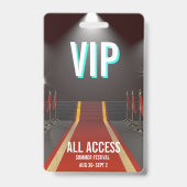 VIP All Access Rode Loper Spotlight Evenement Badge (Voorzijde)
