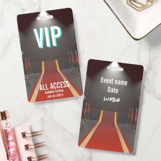 VIP All Access Rode Loper Spotlight Evenement Badge
