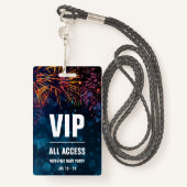 VIP Alle gebeurtenispas van de Toegang | Fireworks Badge (Achterkant met draagriem)