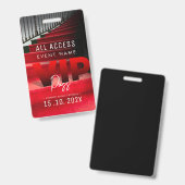 VIP Alle toegangsgebeurtenissen Badge (Voor- en achterkant)