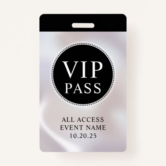 VIP Alle toegangsgebeurtenissen Eenvoudige Iridesc Badge (Voorkant)