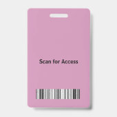 VIP Alle toegangspas verticaal aanpassen Badge (Achterkant)