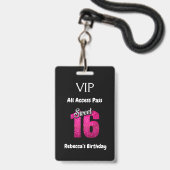 VIP alle toegangspasjes van 16 dagen op zaterdag Badge (Front with Lanyard)