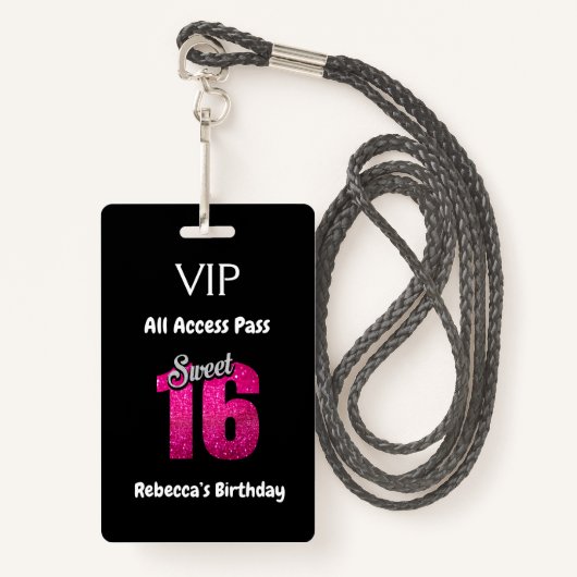 VIP alle toegangspasjes van 16 dagen op zaterdag Badge (Voorkant met draagriem)