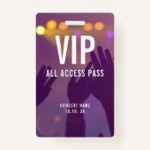 VIP allen de Naam van de Toegang Aangepast concert Badge (Voorkant)