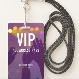 VIP allen de Naam van de Toegang Aangepast concert Badge
