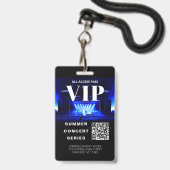VIP Backstage Pas QR Code Concert Badge (Achterkant met lanyard)