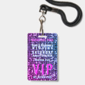 VIP Backstage Pass Trouwtafel Zitplaatsen Badge (Voorzijde met lanyard)