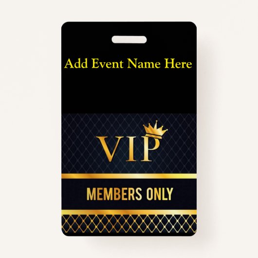 VIP BADGE (Voorkant)