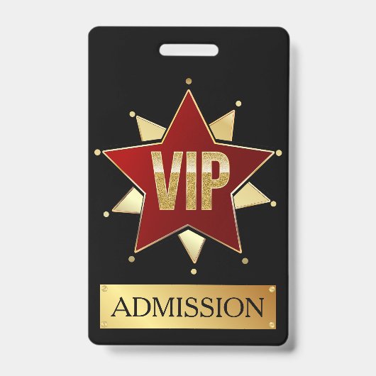 VIP-BADGE BADGE (Voorzijde)