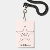 VIP-badge Badge (Achterkant met lanyard)