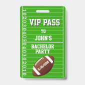 VIP-badge football Grid Bachelor Party Badge (Achterkant)