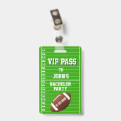 VIP-badge football Grid Bachelor Party Badge (Achterkant met clip)