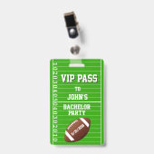 VIP-badge football Grid Bachelor Party Badge (Voorkant met clip)