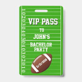 VIP-badge football Grid Bachelor Party Badge