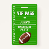 VIP-badge football Grid Bachelor Party Badge (Achterkant)