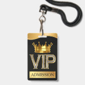 VIP-badge met lint Badge (Voorzijde met lanyard)