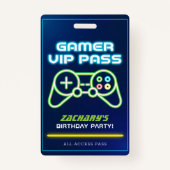 VIP-badge Neon Video Game Arcade Party Badge (Voorkant)
