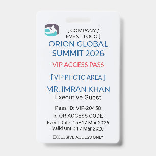 VIP-badge   Pas-badge – Bedrijfsbeveiliging Badge