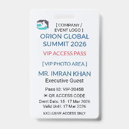 VIP Badge | Pass Badge – Corporate Security