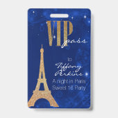 VIP-badge van de partij Parijs Badge (Achterkant)