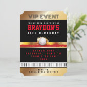 VIP BASEBALL All TOEGANG Gold Pass Badge Uitnodigi Kaart (Staand voorkant)
