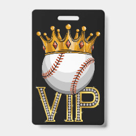 VIP Baseball Lanyard Badge