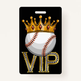 VIP Baseball Lanyard Badge