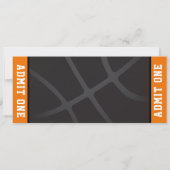 VIP Basketbal Verjaardagsfeest Bal Spel Ticket Kaart (Achterkant)