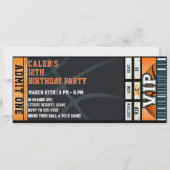 VIP Basketbal Verjaardagsfeest Bal Spel Ticket Kaart (Voorkant)