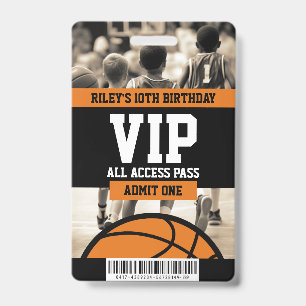 VIP-Basketbal Verjaardagsfeest Gastpas Badge