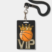 VIP-Basketbalbadge Badge (Front with Lanyard)