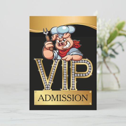 VIP BBQ toegang Kaart (Staand voorkant)