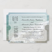 VIP Beach Bestemming Bruiloft Ticket Uitnodiging (Voorkant)