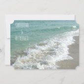 VIP Beach Bestemming Bruiloft Ticket Uitnodiging (Achterkant)