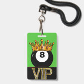 VIP Biljart - Snooker Lanyard Badge (Voorzijde met lanyard)