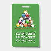 VIP Biljart - Snooker Lanyard Badge (Achterkant)