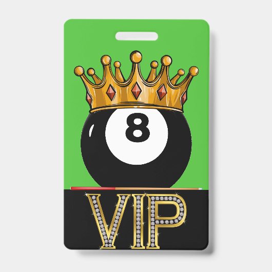 VIP Biljart - Snooker Lanyard Badge (Voorzijde)