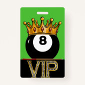 VIP Biljart - Snooker Lanyard Badge (Voorkant)