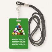 VIP Biljart - Snooker Lanyard Badge (Achterkant met draagriem)