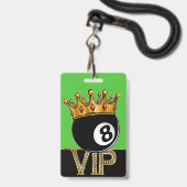 VIP Biljart - Snooker Lanyard Badge (Voorzijde met lanyard)